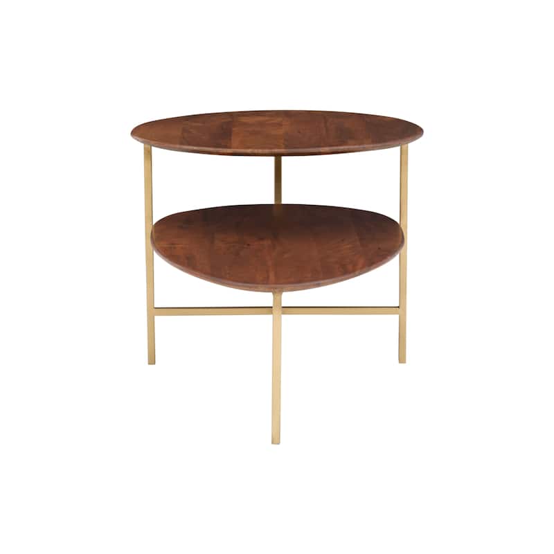Branson 2-tier Mid-Century Oval Coffee Table