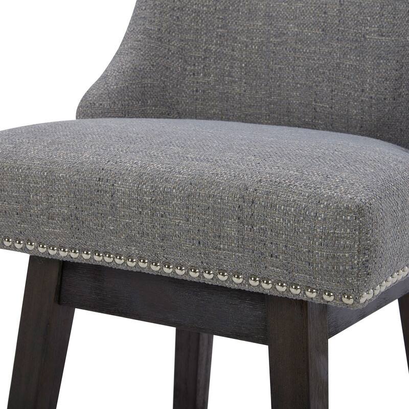 Spruce & Spring Olive Upholstered Counter Height Swivel Barstools-Single