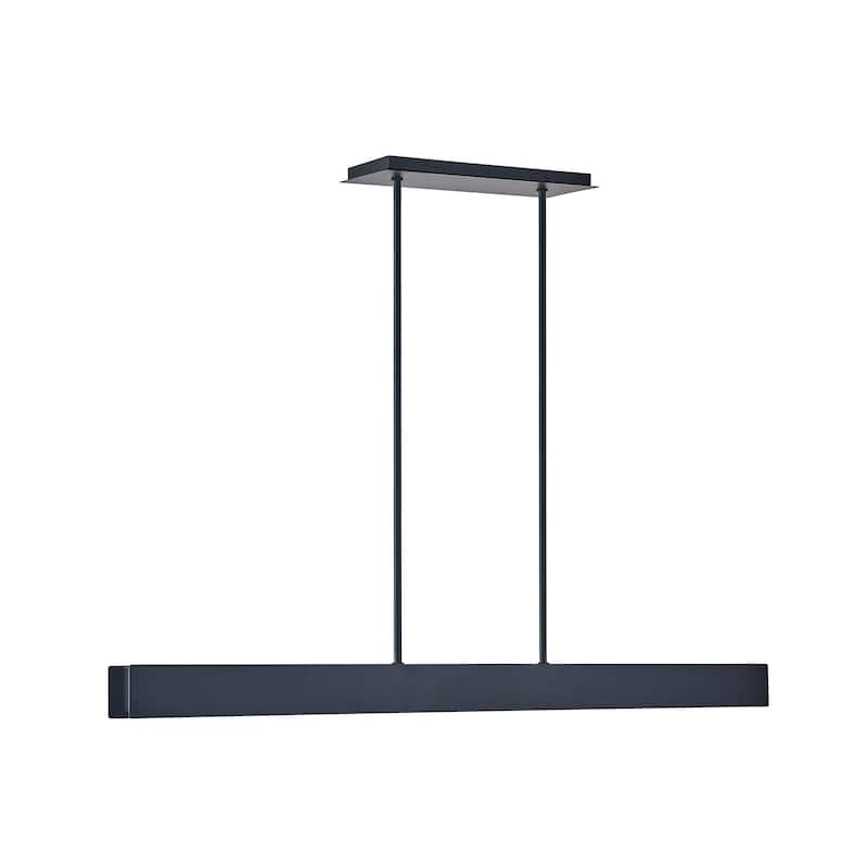 44 inch LED Pendant in Black Finish - 36.5"H x 44"W x 3"D