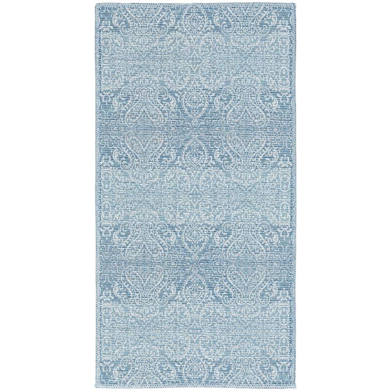 Waverly Machine Washable Botanical Damask Area Rug