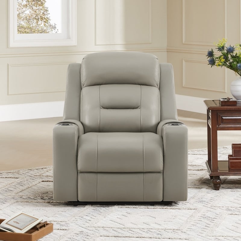 Anya Power Genuine Leather Recliner Chair Lay Flat Recliner