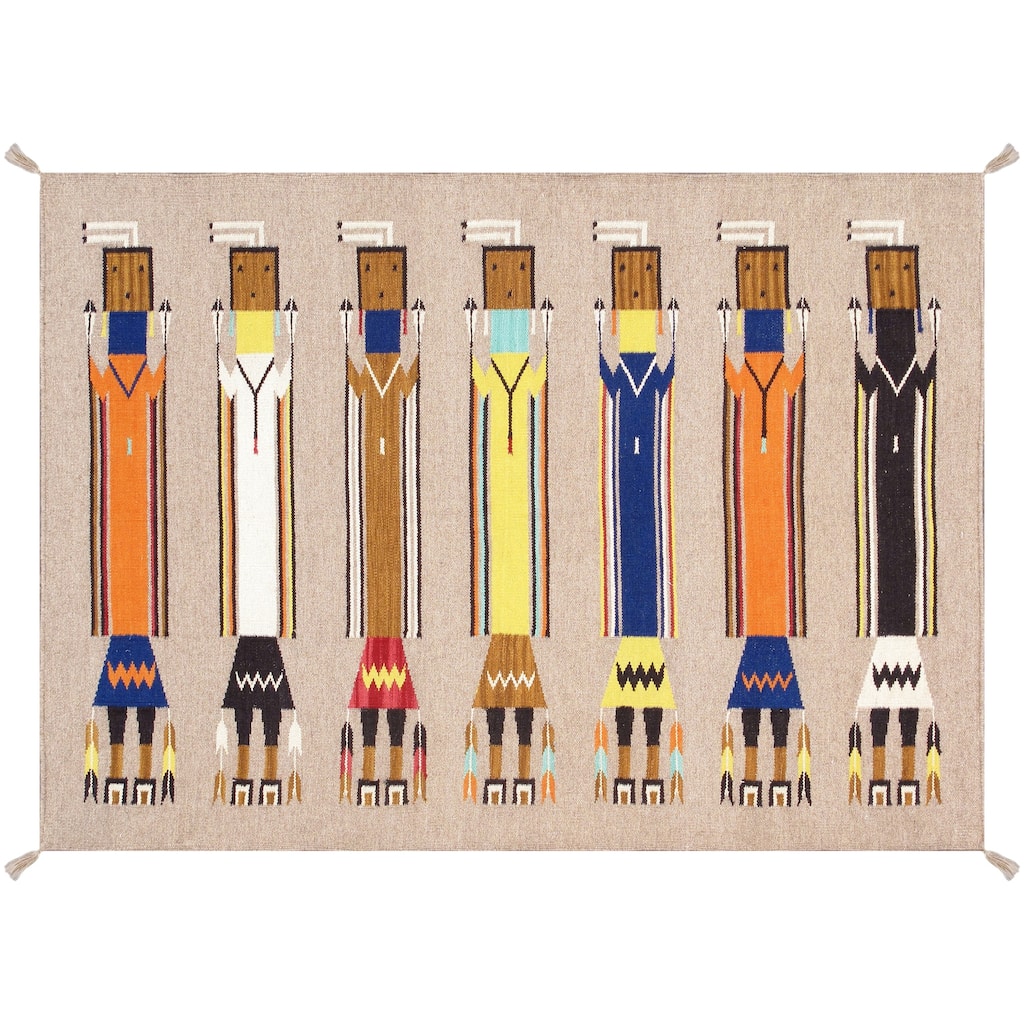 Pasargad Home Tuscany Reversible Wool Mocha Area Rug