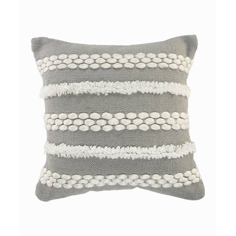 HomeRoots 20" Gray and White Geometric Indoor Outdoor With Texture - 20