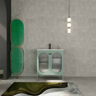30 Inch Freestanding Bathroom Vanity With Ceramic SInk