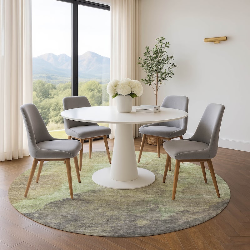 Premium Washable Super Soft Abstract Ombre Mayfield Rug - Aloe - 8' x 8'