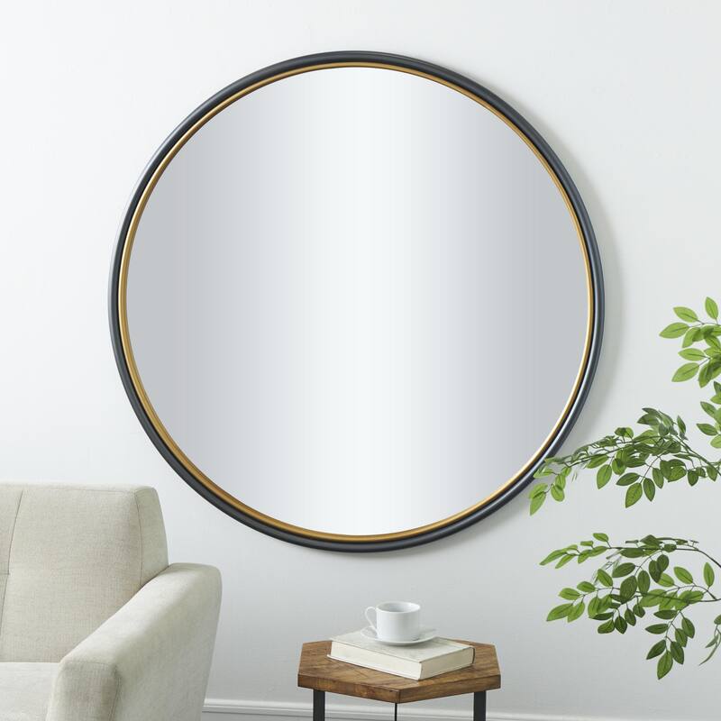 Resin Weathered Spotted Wall Mirror with Hammered Texture - Brown or Copper - Roche River Decor