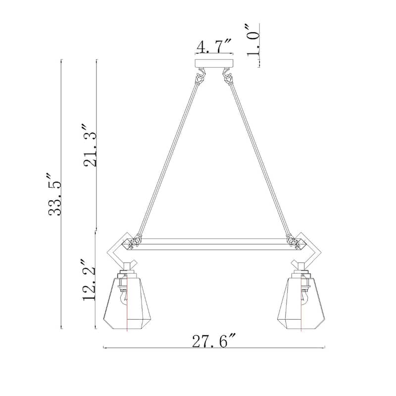 Chandelier Matte Black w/Frosted Glass Shades 6-Light 28-Inch Wagon Wheel