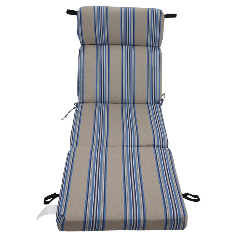 72-inch by 24-inch Woven Olefin Outdoor Chaise Lounge Cushion - 72 x 24