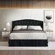 CraftPorch 3 Piece Bedroom Nightstands Set Classic Button Tufted Bed