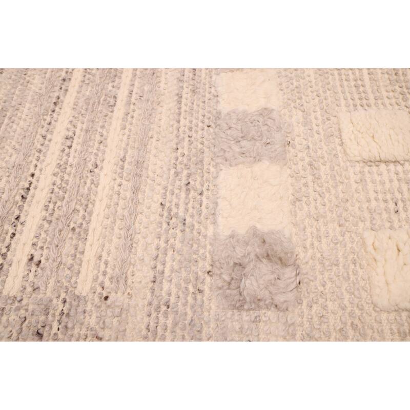 ECARPETGALLERY Hand-knotted Looma Grey Wool Rug - 8'2 x 10'3