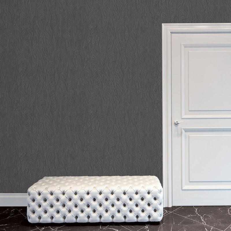 Galerie Wallcoverings Ambiance Leaf Emboss Vinyl on Non-woven Matte Wallpaper Roll