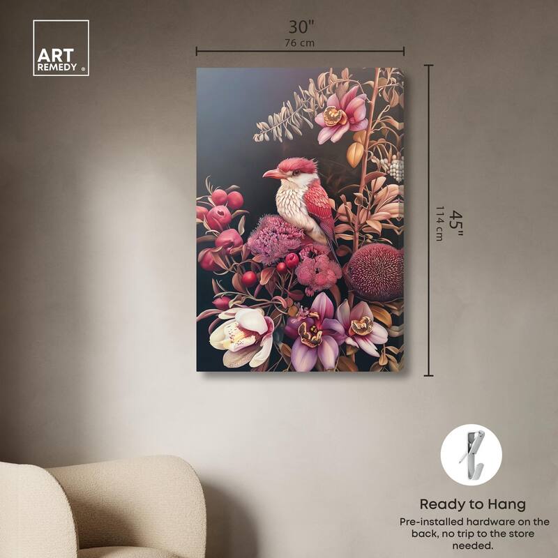 Bird and Bloom Canvas by Art Remedy, Gallery Wrapped