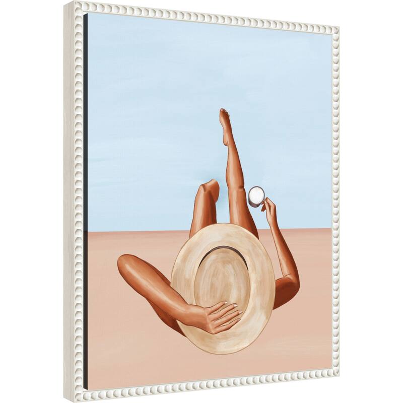 Poolside Girl by Ivy Green Illustrations (16 x 20 in.), Framed Canvas Wall Art Print