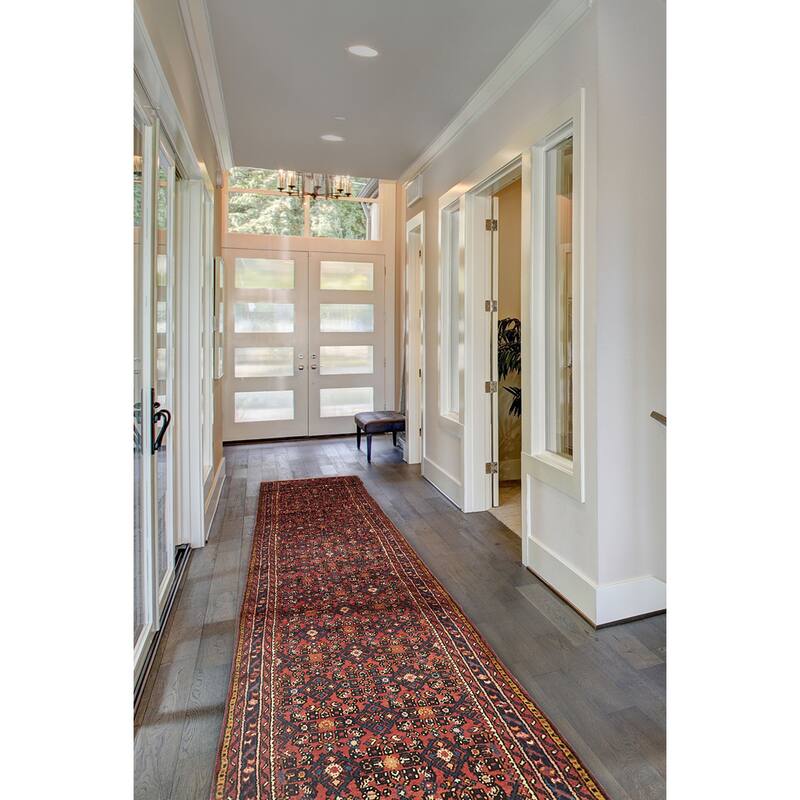 ECARPETGALLERY Hand-knotted Andelz Red Wool Rug - 2'9 x 13'1