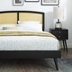 preview thumbnail 9 of 17, Sierra Cane and Wood Full Platform Bed With Splayed Legs