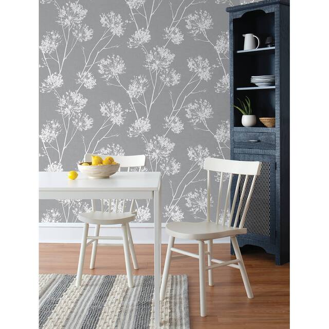 NextWall One O'Clocks Botanical Peel and Stick Removable Wallpaper