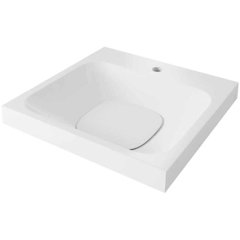 DXV DXV Modulus 21" Square Solid Surface Drop In Bathroom Sink with - Canvas White