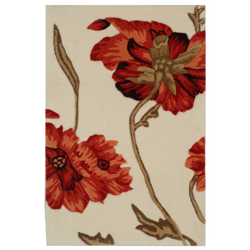 SAFAVIEH Handmade Mandarin Oliviera Country Floral Wool Rug