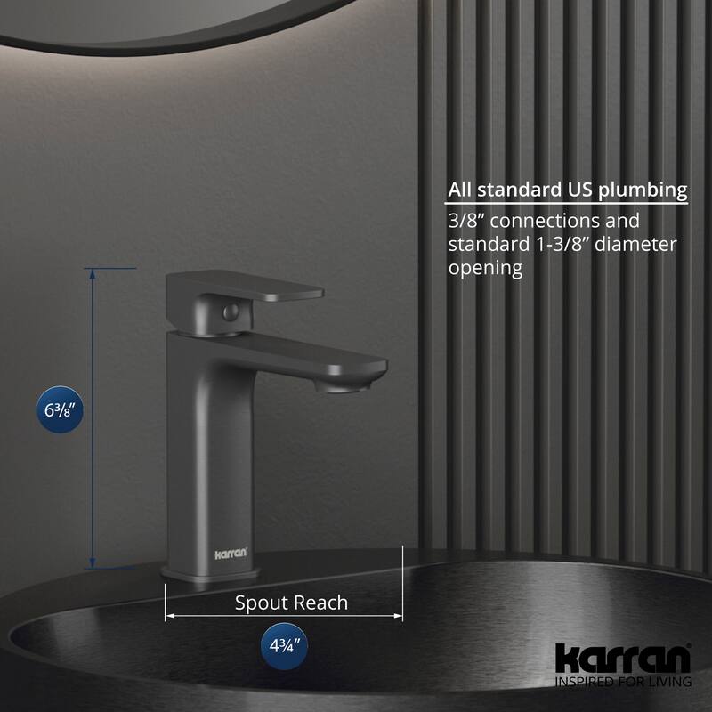 Karran USA KBF510 Venda 1.2 GPM Single Hole Bathroom Faucet