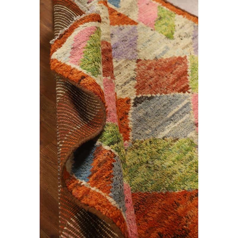 Tribal / Trellis Moroccan Oriental Rug Handmade Wool Carpet - 5'3" x 6'4"