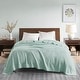 preview thumbnail 4 of 30, Madison Park Egyptian Cotton Solid Blanket King - Seafoam