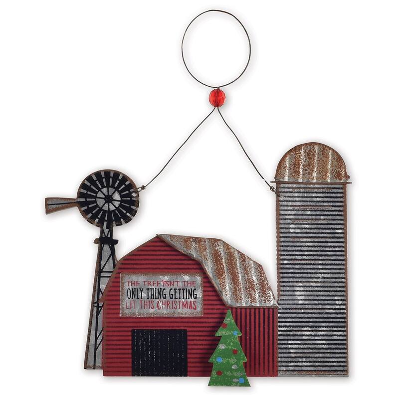 Barn House Ornament, Set of 2