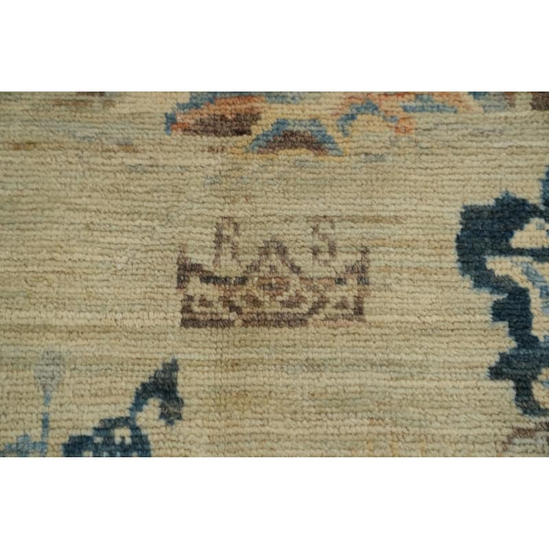 Hand Knotted Oriental 100% Wool Carpet Traditional Floral Multi-Colored Art Deco Runner Rug - 14' 3'' X 4' 8''