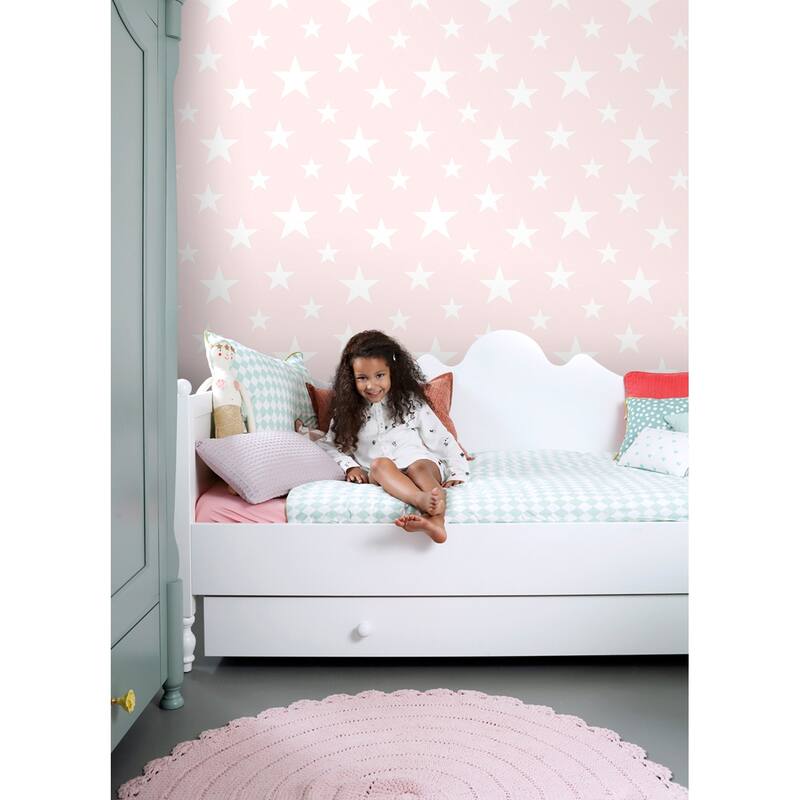 Chesapeake Amira Pink Stars Wallpaper - 20.9 x 396 x 0.025