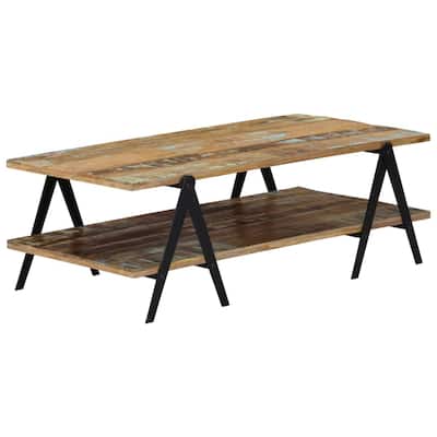 vidaXL Coffee Table 45.3"x23.6"x15.7" Solid Reclaimed Wood - 45.3" x 23.6" x 15.7"