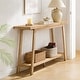 preview thumbnail 2 of 13, 59" Solid Oak Wood Entryway Console Table Sofa Table with 2-Tier Storage - 59"L x 13.8"W x 30"H