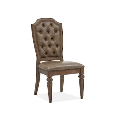 Magnussen Home Durango Willadeene Brown Upholstered Side Chair Two Pack - 21''W x 25''D x 42''H