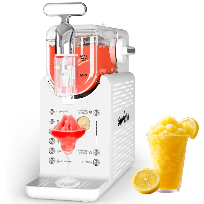 Single-Tank Slushie Maker with Rapid Chill, Self-Cleaning, 5 Drink Modes - White