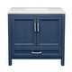 preview thumbnail 64 of 146, Nevado 37" Bathroom Vanity with Cultured Marble Vanity Top Sink in White with White Basin Blue - White