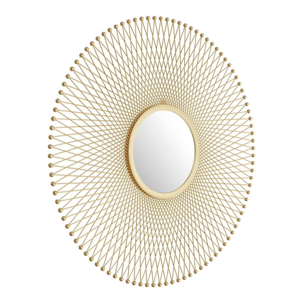 Golden Sands Round Mirror Gold - N/A