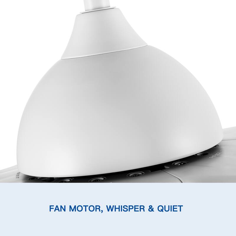 Ceiling Fan with LED Light, 6-Speed Remote Control Reversible Fan with 3-Color Light Settings & Downrod Mount