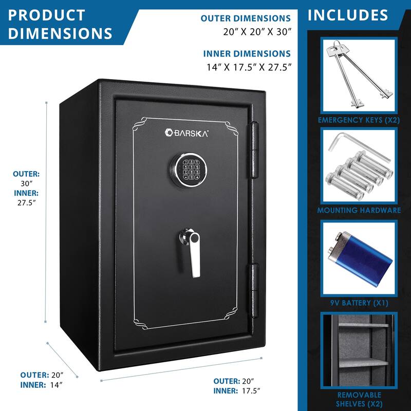 4.39 Cubic Ft Fireproof Safe Vault