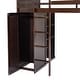 preview thumbnail 17 of 54, Multifunctional Design Loft Bed with Ladder, Wardrobe, Desk and Bookshelves, Full size