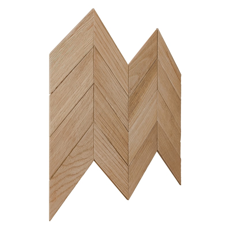 11 7/8"W x 11 7/8"H x 1/2"P Heritage Wood Mosaic Wall Tile, Oak - 11 7/8"W x 11 7/8"H x 1/2"P