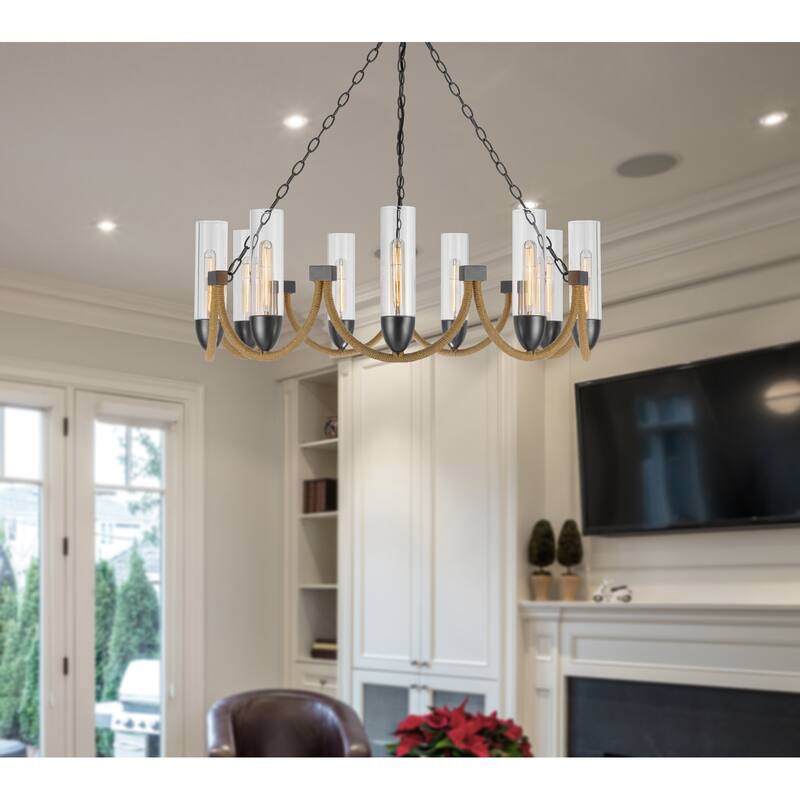 Argyle 12" Height Dark Bronze Metal Chandelier - One Size