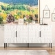 preview thumbnail 2 of 7, Chic Elegance 63" White European-Style Accent Buffet Sideboard Cabinet - 63" in Width