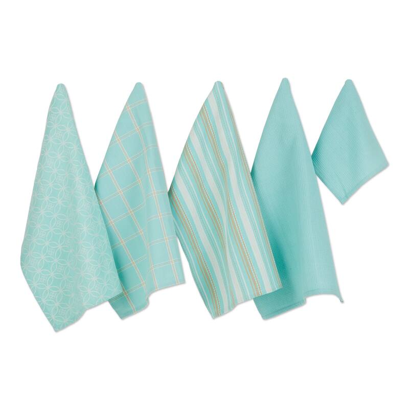 DII Assorted Kitchen Dishtowel & Dishcloths (Set of 5)