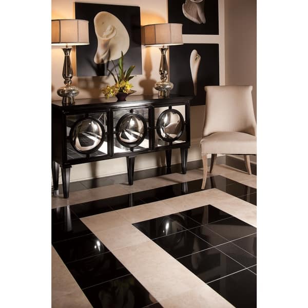 Mohawk® Absolute Black 12 x 12 Granite Floor and Wall Tile Mohawk® Absolute Black 12 x 12 Granite Floor and Wall Tile