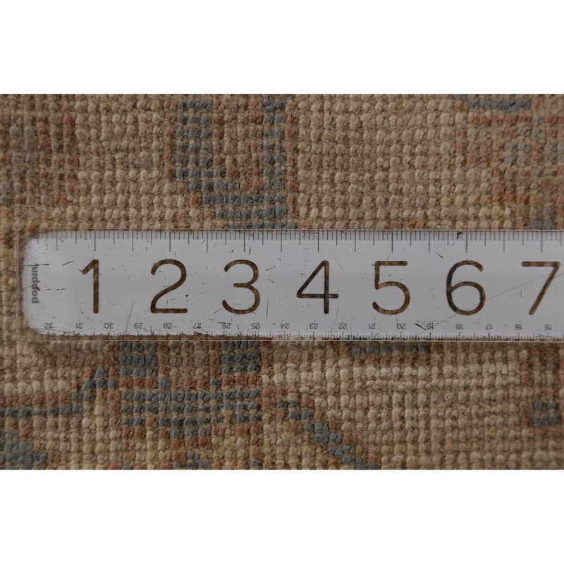 Hand Knotted Oriental 100% Wool Carpet Transitional Medallion Beige & Ivories Oushak Area Rug - 11' 8'' X 9' 3''