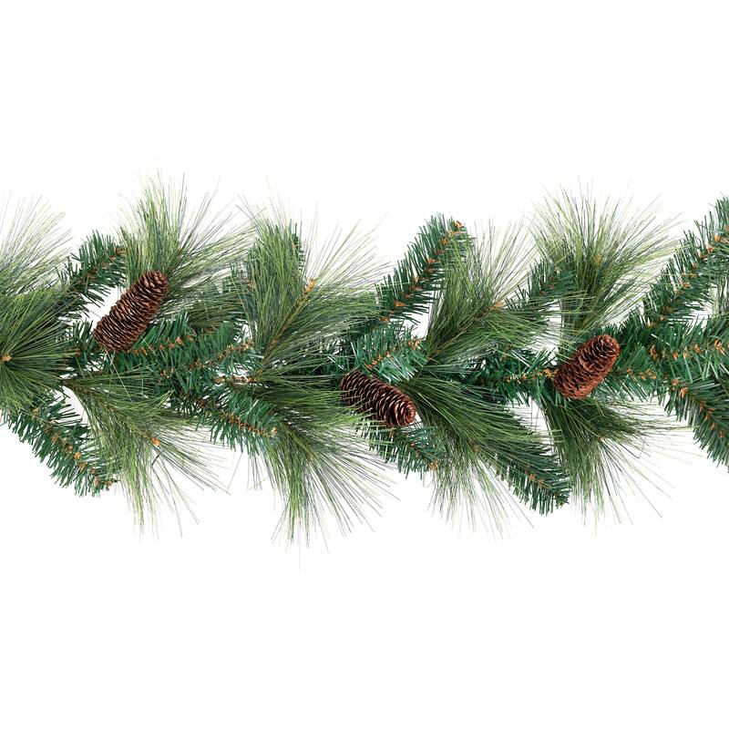 Mixed Pine and Pinecones Artificial Christmas Garland - 5.5' x 14" - Unlit