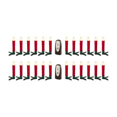 LED Clip On Taper Candle (Set of 24) - 0.5 x 1.5 x 4.5