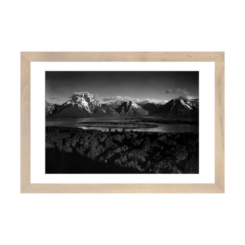iCanvas "Mt. Moran and Jackson Lake from Signal Hill" by Ansel Adams - Natural - 24x32x1