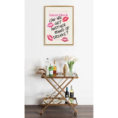 Kate and Laurel Sylvie Another Round Framed Canvas by Alli Standefer