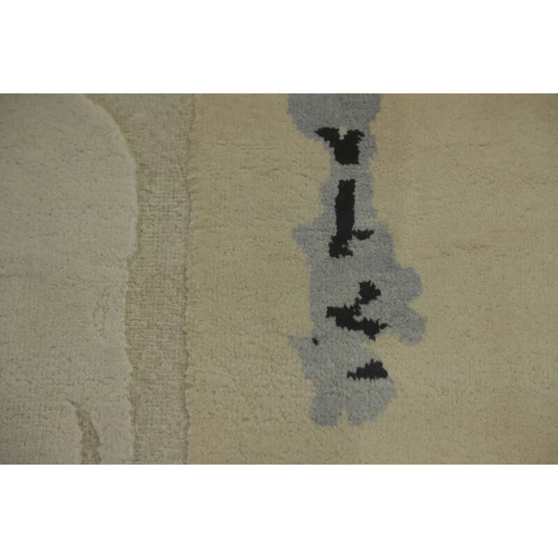 Vegetable Dye Wool Gabbeh Modern Area Rug Handmade Wool Carpet - 10' 4'' X 8' 2''