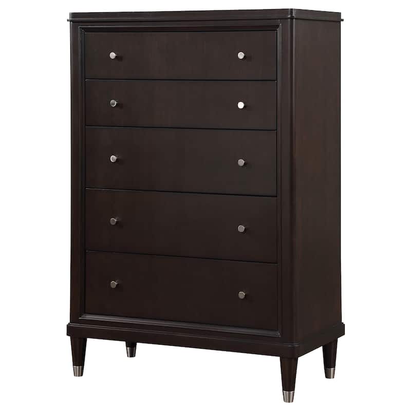 Emberlyn Mid-Century Modern 5-drawer Bedroom Chest Brown
