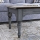 preview thumbnail 11 of 10, Plymouth Gray Wood Rectangular Coffee Table - 52" x 20" x 28"